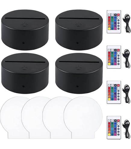 Base Illuminata A LED In Legno Con Telecomando – 16 Colori E 4 Modalità, USB, Per Cristalli, Vetro, Resina – Forma Quadrata 8x8x2 Cm