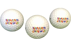 ‎LL-GOLF LL-Golf ® 3er Set Geburtstag Golfbälle mit Happy Birthday Motiv in durchsichtiger Geschenkbox/Golf Geburtstagsgeschenk/Golfgeschenk Geschenk Geschenkidee