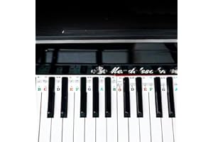 BYFFOER Adesivi per Tastiera di Pianoforte, Adesivi per Spartiti per Tastiera di Pianoforte, Adesivi rimovibili per tastiera pianoforte, Rimovibili 88 Tasti di Pianoforte Etichette, tastiera per pianoforte