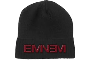 Eminem Mütze Beanie Logo Nue offiziell Schwarz Unisex Taille Unique