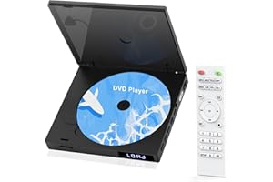 ‎GAONAWAY Mini odtwarzacz DVD przenośny, odtwarzacz DVD HD 1080P z wyjściem HDMI, obsługujący wszystkie regiony, kabel AV/HDMI/odtwarzanie z USB, pilot zdalnego sterowania, obsługuje PAL/NTSC