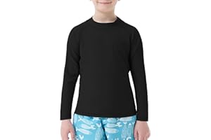 MEETWEE Boy's Swimsuit Rash Vest Swimming Shirts for Boys Long/Short Sleeve UPF 50+ Sun Protection Rash Guard 5-15 Years