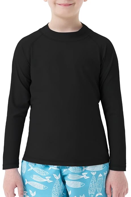 Mazeann Cow Print Boys Rash Guard Swim Shirts