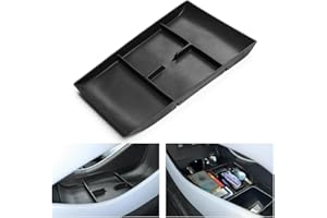 Smabee Boîte de rangement centrale pour BYD Seal Pure - Organiseur de console centrale de voiture électrique TPE - Organisateur de conteneur pour ranger les accessoires d'intérieur de voiture - Noir