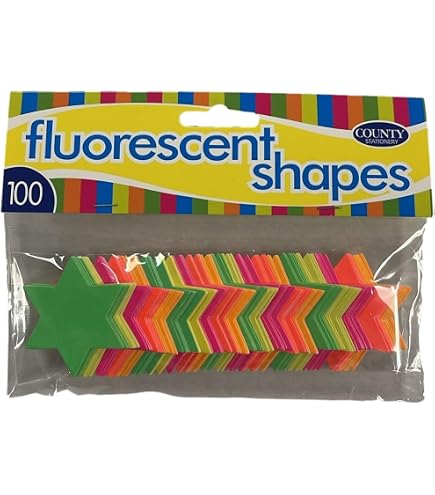 60 Etichette Neon Stelle Fluorescenti Per Prezzi In Negozio - Diametro