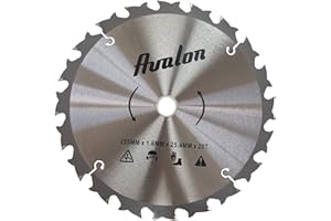 Avalon - Disco da 20 Denti Anti-Rimbalzo per decespugliatore, Lama Speciale per steli legnosi, 255 x 1,6 mm, Lunghezza del Dente widia 6 mm