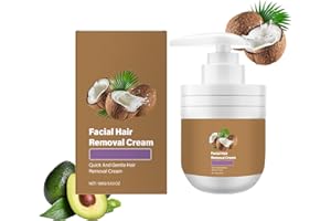 XUMINNY Facial Hair Removal Cream, Coconut Serum Oil Facial Hair Removal Cream for Face And Body, Gentle Body Hair Remover Cream for Women, Moisturizing & Soothing And Non Irritation, for All Skin Types (1)