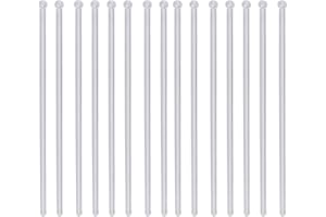 ifundom Lot de 50 touillettes à café en plastique avec tête ronde en cristal pour café, cocktail, thé