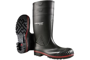 DUNLOP SPORTS Dunlop Protective Footwear, A442031, Acifort Heavy Duty Full Safety, Schwarz/Rot, Größe 45 EU