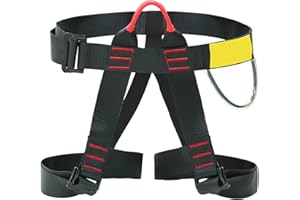LEIKURVO Ceinture d'escalade fixe, anti-chute, sécurité pour sauvetage du feu, alpinisme, équipement d'escalade sangle demi-corps, fleuri pour femmes, hommes, enfants