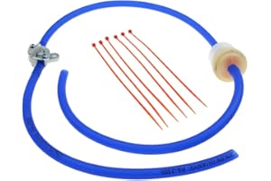 GOOFIT Tubo Gasolina 8mm con Filtro Combustible Moto con Llave Aceite Universal reemplazo para Pit Bike Scooter y Ciclomotor Motor Bciclete ATV Quad Go Kart Azul