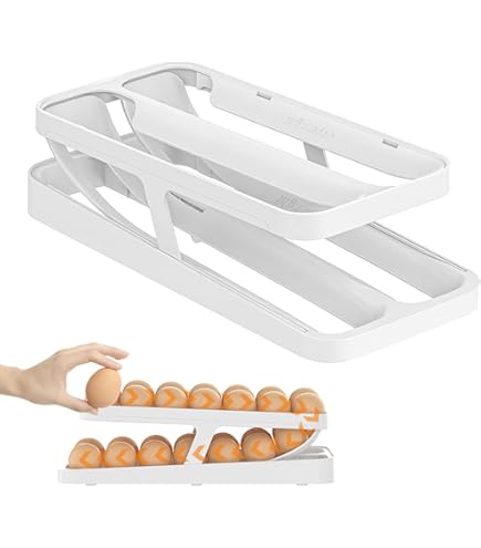 Portauova Per Frigo Con Design Girevole | Contenitore Per 15-17 Uova | Salvaspazio | Materiale Alimentare - Foto 10