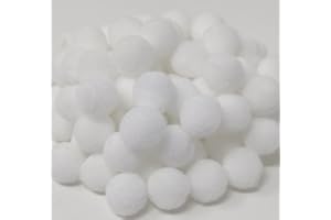 WS UK Pack of 100 Mini 10mm Arts & Craft Poms [White]