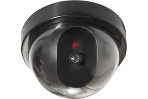 ShaniTech Pack of 2 Dummy Dome CCTV Security Camera with Flashing LED Indoor Outdoor Fake