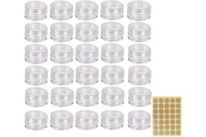Lxtness 30 Stück Döschen,Döschen 5ml,Döschen mit Deckel,Dosen für Lippenbalsam Döschen,Kleine Tiegel für Lippenbalsam,Mini Cremedose Leer，Cremedosen Salbendöschen Kosmetikdosen Kosmetikdosen
