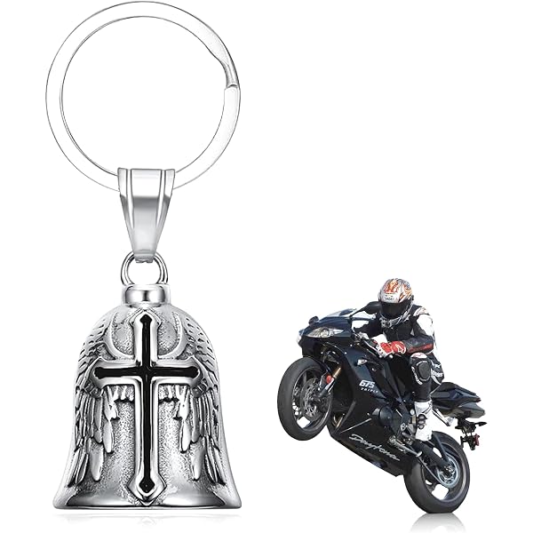 2 Cloches Porte-Bonheur XNZMYN - Pour Moto Et Vélo, Acier Inoxydable, Anti-Démon
