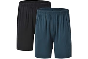 JINSHI Herren Schlafanzughosen Kurz Pyjamahose Sommer Nachtwäsche Shorts