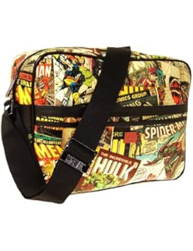 Marvel  Retro Messenger Bag All Over Print Graphic, Herren Schultertasche
