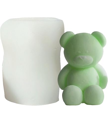 Moule Silicone Ours 3D – Idéal Pour Bougies, Savons, Résine, Chocolat & Bonbons – Forme Ourson Adorable Et Réutilisable