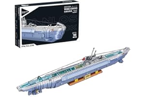 barweer Submarine Set di mattoncini da costruzione, navi modulari per adulti, portaerei, compatibile con Lego Titanic, Panlos 628011, per 6 anni (6112 pezzi)