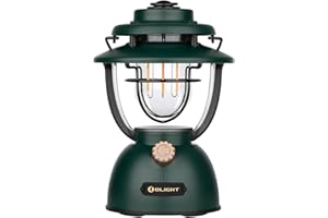 OLIGHT Olantern Classic 2 Pro Lanterne Camping LED Rechargeable, 300LM 4 Modes Rétro Vintage Lanterne Lampe comme Powerbank, Lumières Orange et Blanche Chaude Camping Portable Lampe(Vert Forêt)