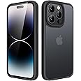 JETech Matte Case for iPhone 14 Pro 6.1-Inch, Shockproof Military Grade Drop Protection, Frosted Translucent Back Phone Cover, Anti-Fingerprint (Black)