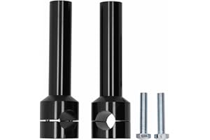 Motorcycle Handlebar Riser, Fydun Motorcycle Handlebar Riser Kit, 2pcs 25mm Aluminum Alloy Universal Handlebar Bar Risers Mount Clamp Adapter Motorcycle Modification (Black)
