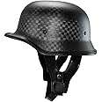 Vintage German Motorcycle Half Helmet, ECE/DOT Approved Adult Men Women Retro Open Face Helmet, with Adjustable Quick Release Buckle, for Bicycle Cruiser Scooter