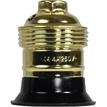 Douille E27 En Laitonné Tibelec - Pour Ampoules Halogènes, Haute Température 230°C, 100W Max