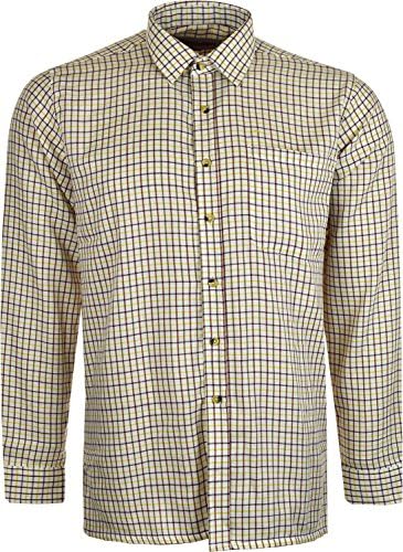 Mens Tattersall Shirt Long Sleeves Polycotton Fabric Ideal for Fishing Shooting Hunting