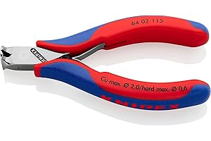 KNIPEX Szczypce tnące czołowe dla elektroników z osłonkami wielokomponentowymi 115 mm, 64 02 115