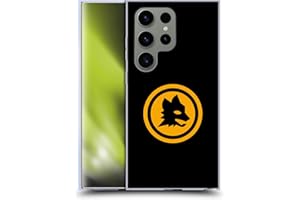 Head Case Designs Licenza Ufficiale AS Roma Nero E Oro Grafica Crest Custodia in Gel [Protezione di Grado Militare] Compatibile con Samsung Galaxy S24 Ultra 5G