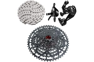 Bibike 10 Speed MTB Groupset CN-HG54 Chain 11-50t Cassette 1x10 Speed Rear Derailleur& Shifter
