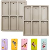 2Pcs Silicone Soap Mold with Hole Silicone Soap Molds | 6 Cavity Molds Making Reusable Soap for Crafts, Aromatherapy, Pendant