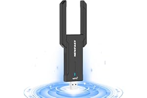 NEWFAST AX5400Mbps Chiavetta WiFi USB WiFi 6E Tri-Band Antenna WiFi USB Supporta Windows 11/10, OFDMA, MU-Mimo, WPA3