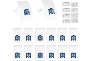 ‎PURE REALM 22 Stück Ersatzteile für Miele GN 3D Staubsauger Classic C1 Complete C2 C3 S8340 Serie (14 Staubsaugerbeutel S8340 Effizienz Beutel inkl 4 Abluftfilter & 4 Motorschutzfilter)