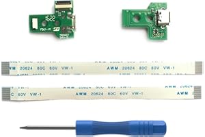 ELECGEAR 2PCs JDS-030 Replacement Scheda di ricarica Micro USB per PS4 Controller, Porta di ricarica Connettore Adattatore, Presa triangolare, Batteria al litio modulo di caricatore per PlayStation DualShock