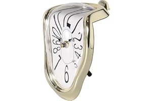 RoseDoes Orologio Fusione Salvador Dali, Stile Surrealismo Creativo Distorto, Orologio da Scrivania e da Scaffale Silenzioso Decorativo per ufficio, scaffale, tavolo da scrivania