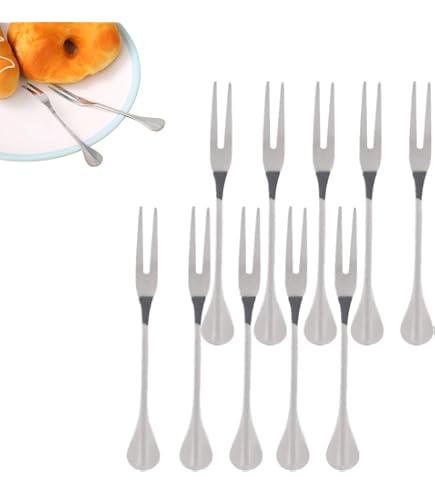 6 Fourchettes à Crustacés Fackelmann - Acier Inoxydable 18.5cm Pour Crabes, Langoustes