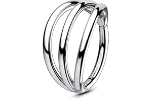 OUFER Body Piercing cartílago 16g Tragus Helix Torre caracoa Piercing de joyería Anillo de aro de hélice de Titanio joyería Daith labret Nariz Labio