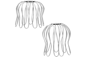 LINTRA Laubfangkorb, 2 Stück Laubfang Fallrohr, Verzinktes Eisen Laubschutz Dachrinne, Silberfarbig Dachrinnensieb, Einstellbar Kann Sein Bereich 75 bis 85 mm und 90 bis 100 mm, für Balkon und Dach