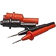 PeakTech MKS-10 Measuring Tips with Alligator Clips, Fine Test Probes for Multimeter with 4mm Connectors, Red, Black