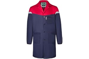 Yukirtiq Camice da Laboratorio Uomo Camice Uniformi da Lavoro Meccanico Abbigliamento da Lavoro Maniche Lunghe Blu da Lavoro con Bottoni