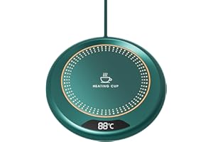 KULSUM Smart Cup/Mug Warmer with 3 Temperature Setting, USB Beverage Warmer Plate with Auto Shut Off, Portable Size, Office Home Electric Cup Warmer Coffee Mug Warmer for Desk, for Coffee, Tea, Milk (Green)