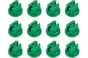 M METERXITY 20-Pack Flat Fan Spray Tip, 110 Degree Plastic Spray Nozzle Tips, 0.15mm Orifice for Agricultural/Garden Hose/Landscaping/Weeder/Cleaner/Cooling Sprayer Nozzles [Green]