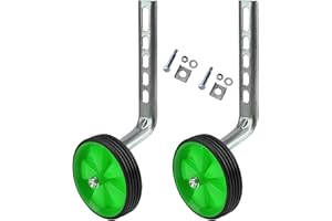 Laxzo® Bicycle Training Wheels for Kids - Universal Easy Fit Bike Stabilizers for 12, 14, 16, 18, 20 inch Kids' Single Speed Bike