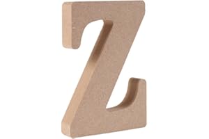 Gspirit Decorativo di Legno Lettere, Originale Colore 26 Alfabeto Legna Lettere per Nome Bambini Compleanno Festa Nozze Casa Decorazione e Camera da Letto, (Z)