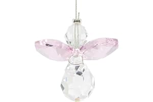 Tierra Zen CG10 Angelo Custode di Cristallo Rosa Trasparente Ottobre 16 cm