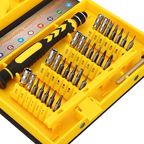 Mini Schraubendreher Set Repair Tool Kit 38-teilig Magnetisierbar Torque Schlitz Kreuzschlitz Etui MECO für Smartphone / Handy / Laptop / PC / iPhone / MacBook - 8