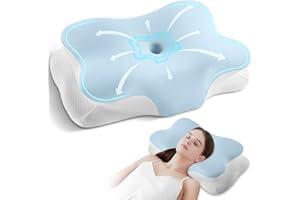 SILKENA Poduszka z Pianki Memory Foam,Ergonomiczna poduszka,Odpowiedni dla osób śpiących na plecy,na boku i na brzuchu,Zdejmowana Poszewka